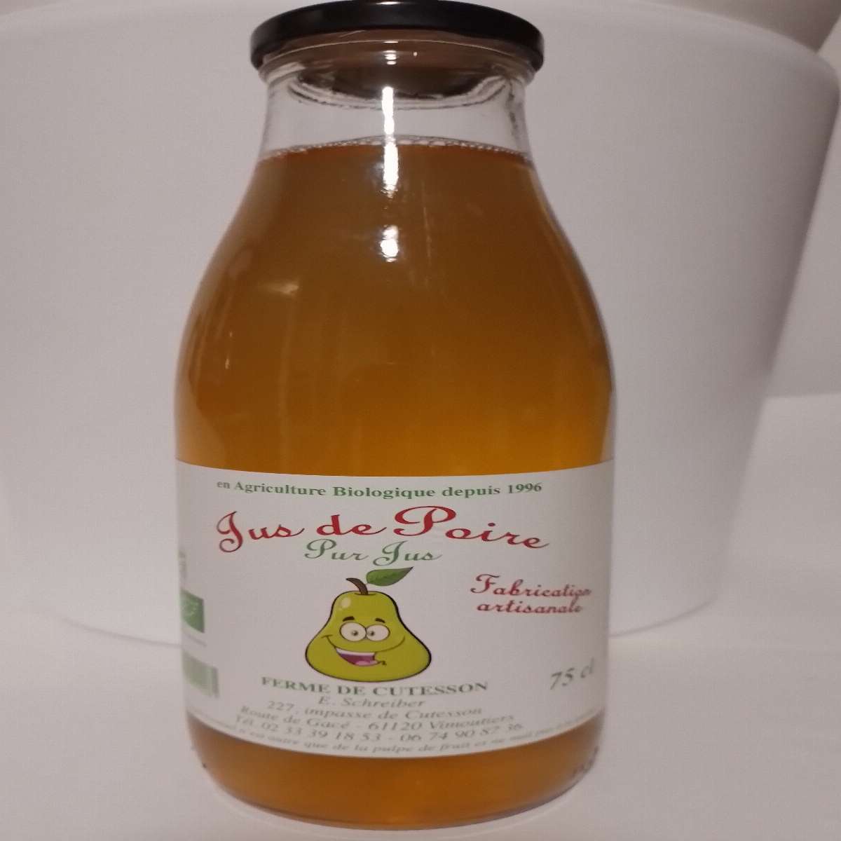 Jus de poire fermier bio